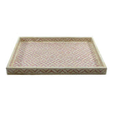 Foulard Pink Bone Inlay Tray In Geometric Design 1